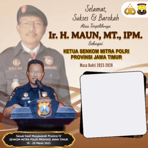 Twibbon Ketua Senkom Jatim 2023 - 2028